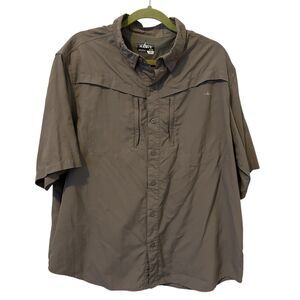 Habit Vented Fishing Shirt Short Sleeve Camping Outdoor Mens Size XL Gray Prep